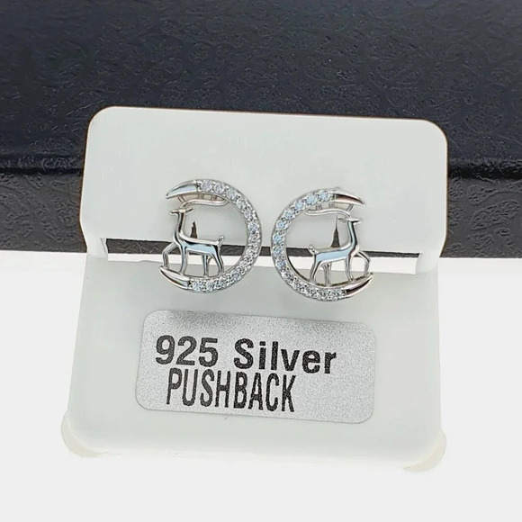 "925 sterling silver luxury CZ earrings for women/girls, Best for RJUS2226 - Picture 7 of 10